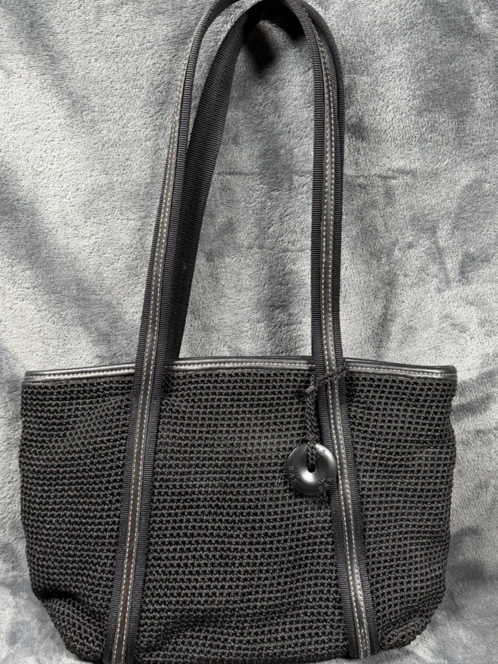 Black Woven Shoulder Tote - The Sak